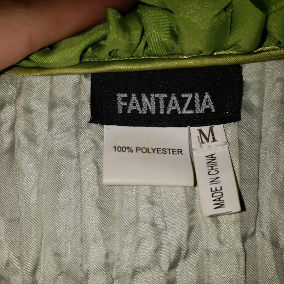 Shamrock Ruffle Green Blouse Fantazia Costume Top - Picture 5 of 6